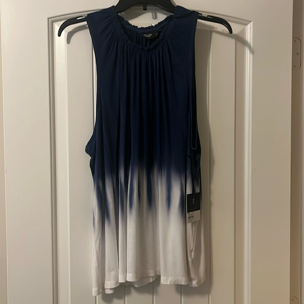 Simply Vera Wang Dip Dye Blue/White blouse in 2XXL